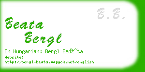 beata bergl business card